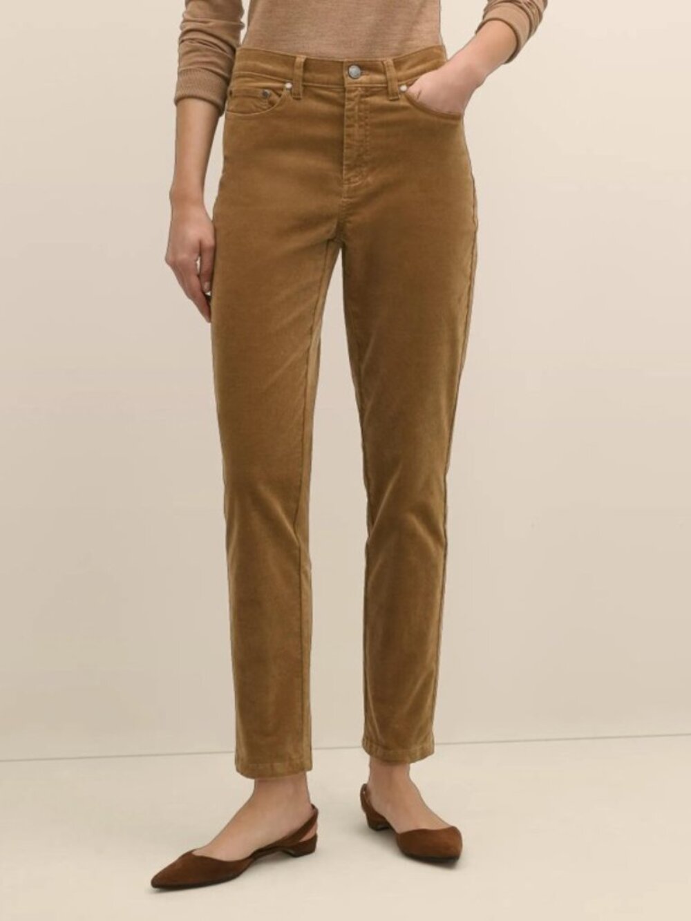 BROOKS BROTHERS Five-Pocket Corduroy Pants Camel Size 6